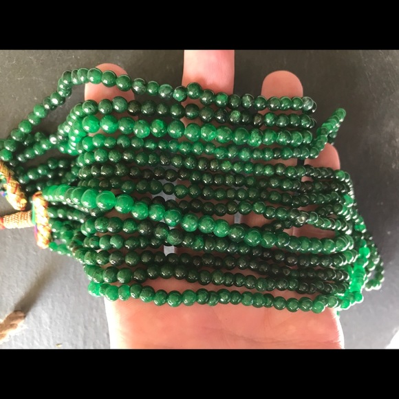 Genuine earth mined emeralds statement necklace - Picture 6 of 6